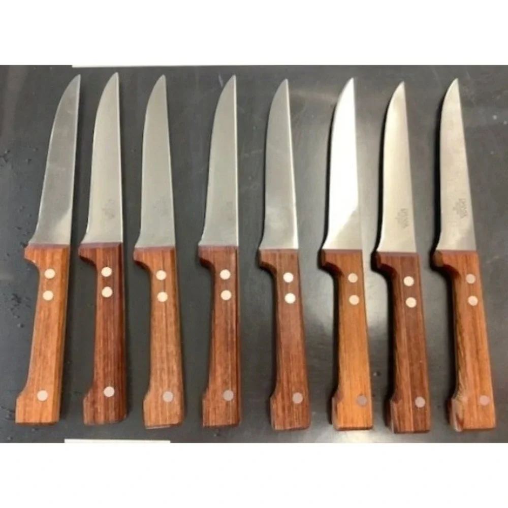 Dansk International Designs Ltd Stainless Steel Steak Knives Set Of 8 With Wood